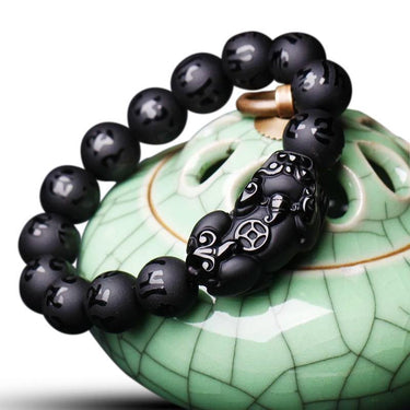 6 Words Pixiu Wealth Mantra Obsidian Bracelet-Your Soul Place